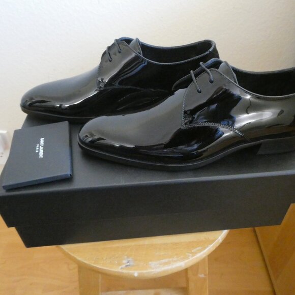 Saint Laurent Women Patent Leather Shoes Size 37.5 - Picture 5 of 10